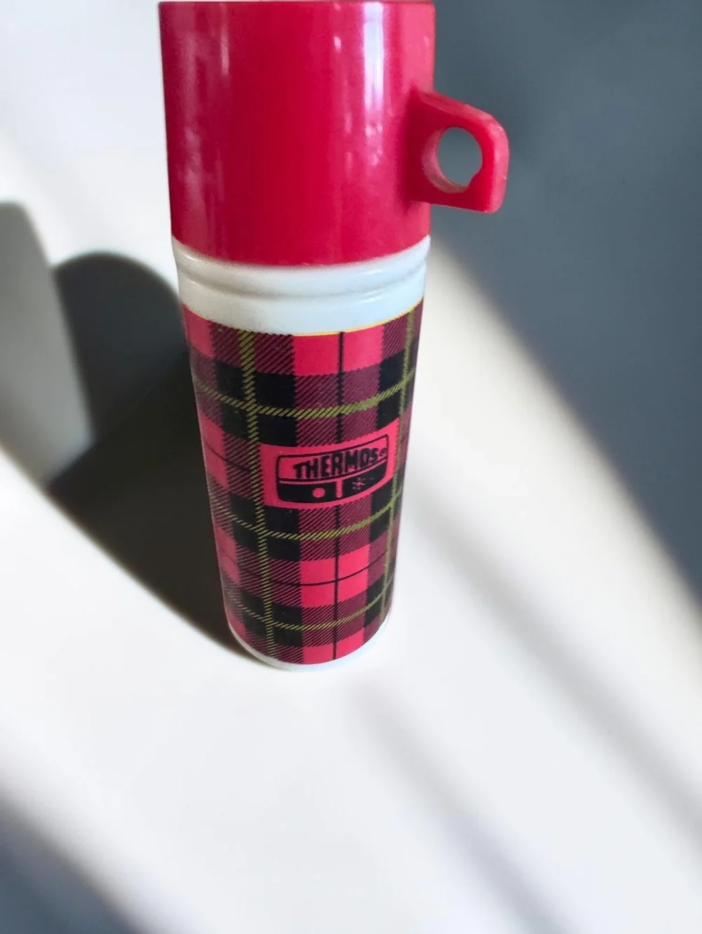 Vintage Avon Plaid Thermos Wild Country After Shave Decanter 3 oz With Box